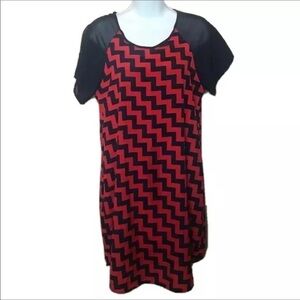 Aina be red and blue dress Medium shift